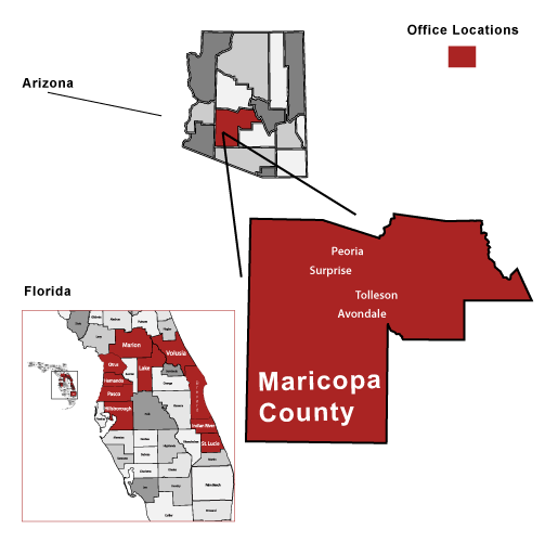 Office Locations in Florida and Arizona